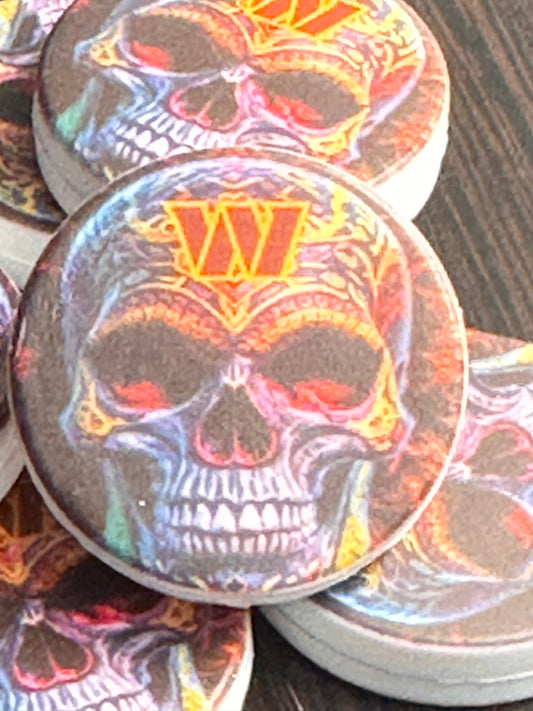 NEW Washington Commanders focal bead / football /W/ redskins/ skull bead