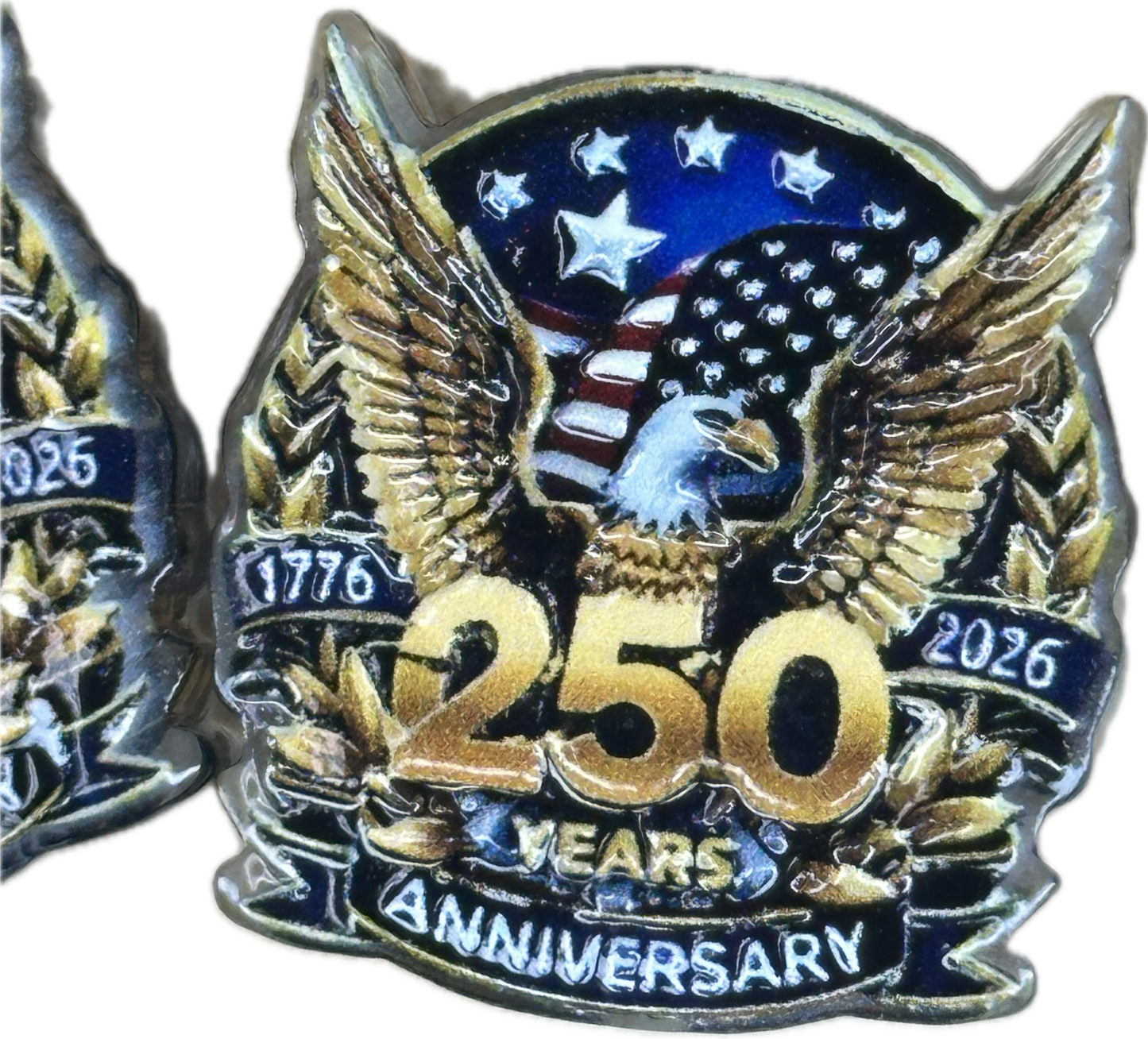 Unite States Birthday acrylic focal bead- set of 2/ focal bead/ pen beading / keychain bead/ military/ patriotic / custom bead USA 250th anniversary