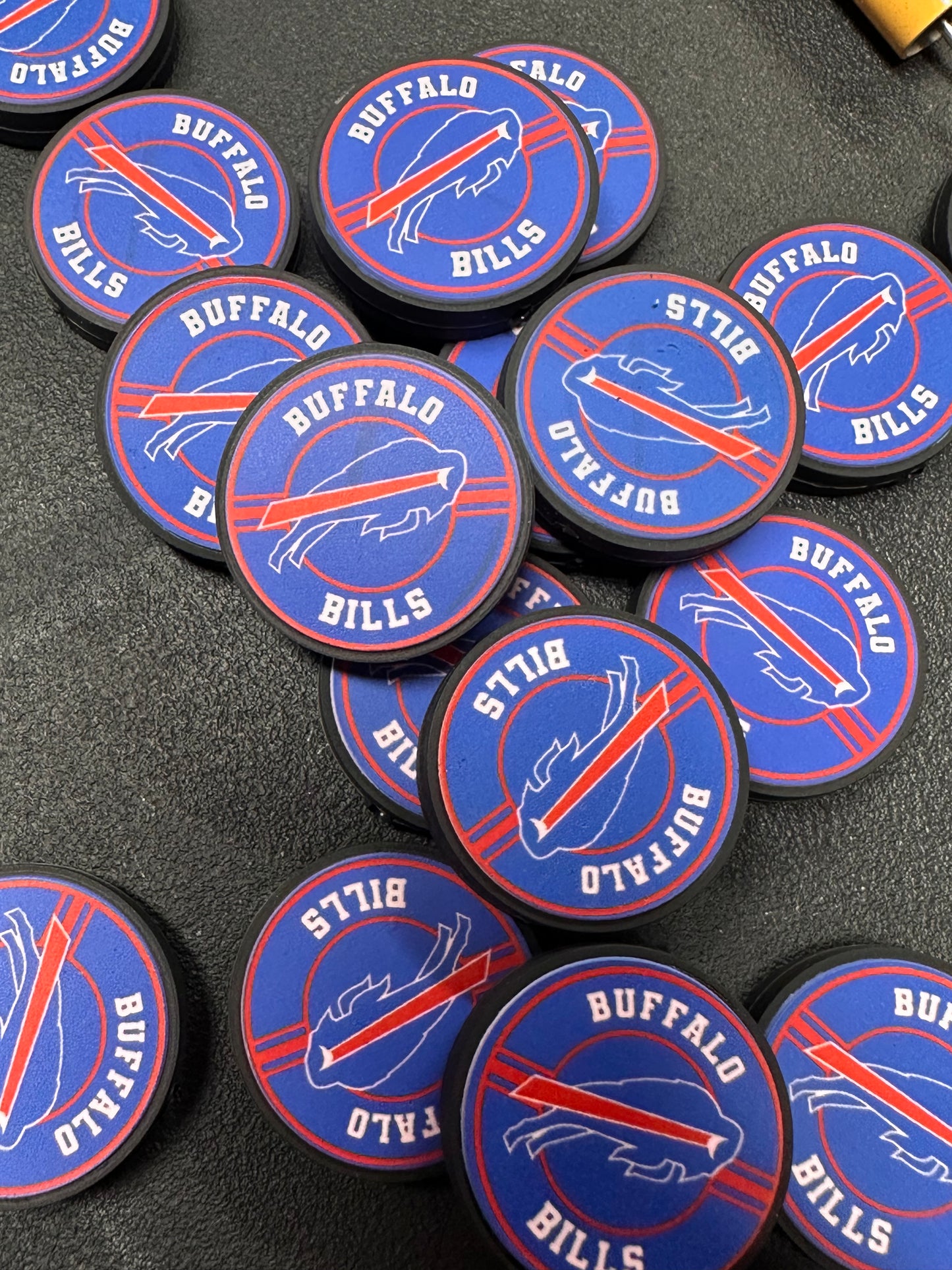 New Buffalo Bills focal bead/ silicone football bead for pens and keychains