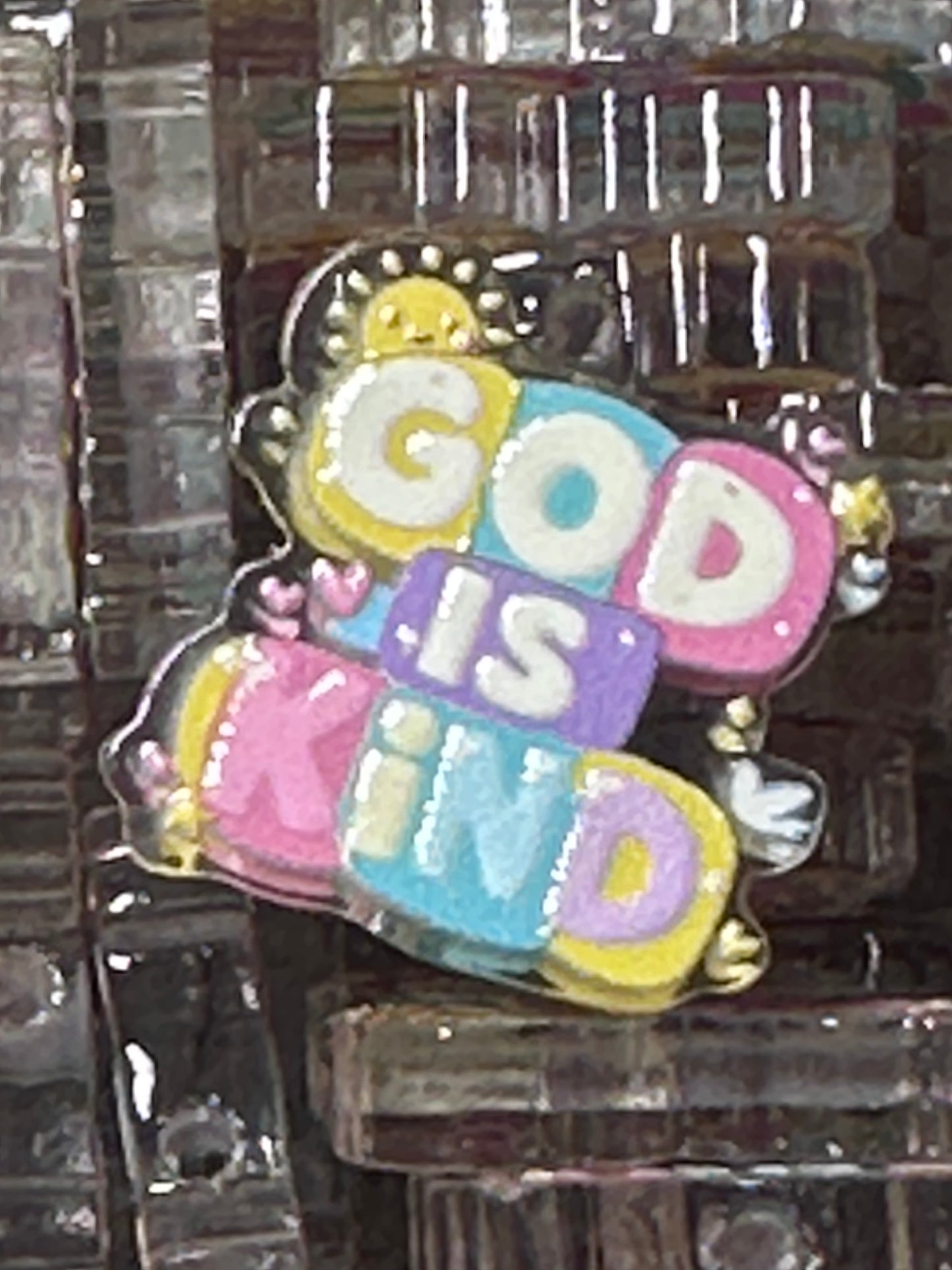 God is Kind colorful acrylic focal bead- set of 2/ focal bead/ pen beading / keychain bead/