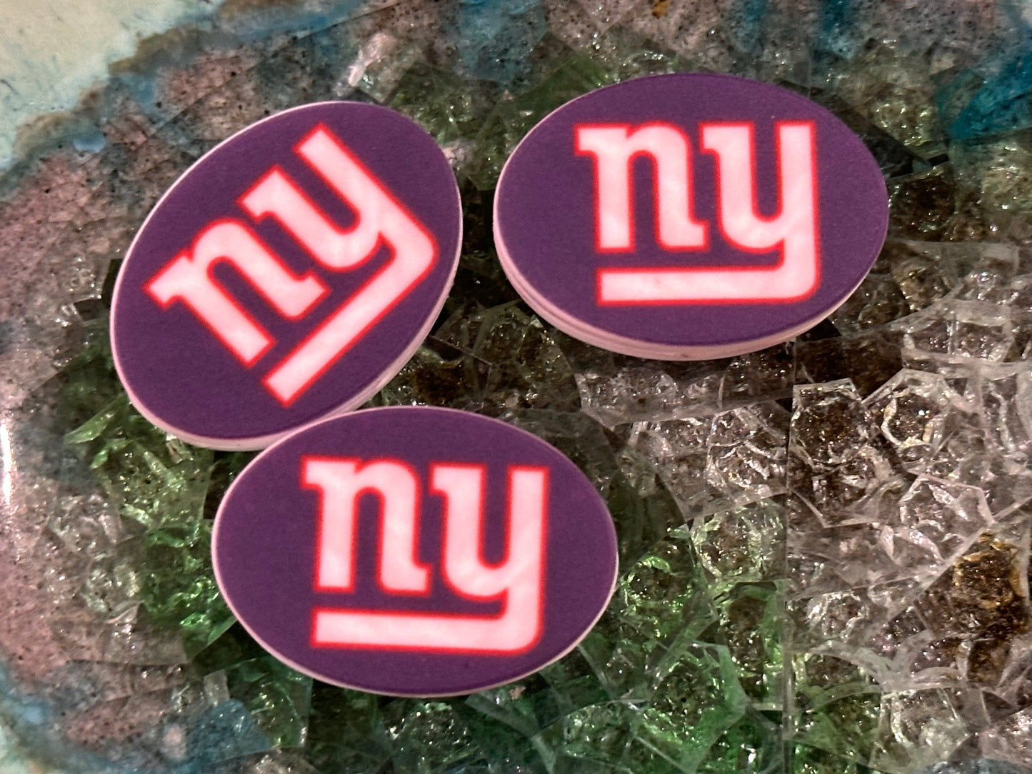 NY Giants focal bead / football