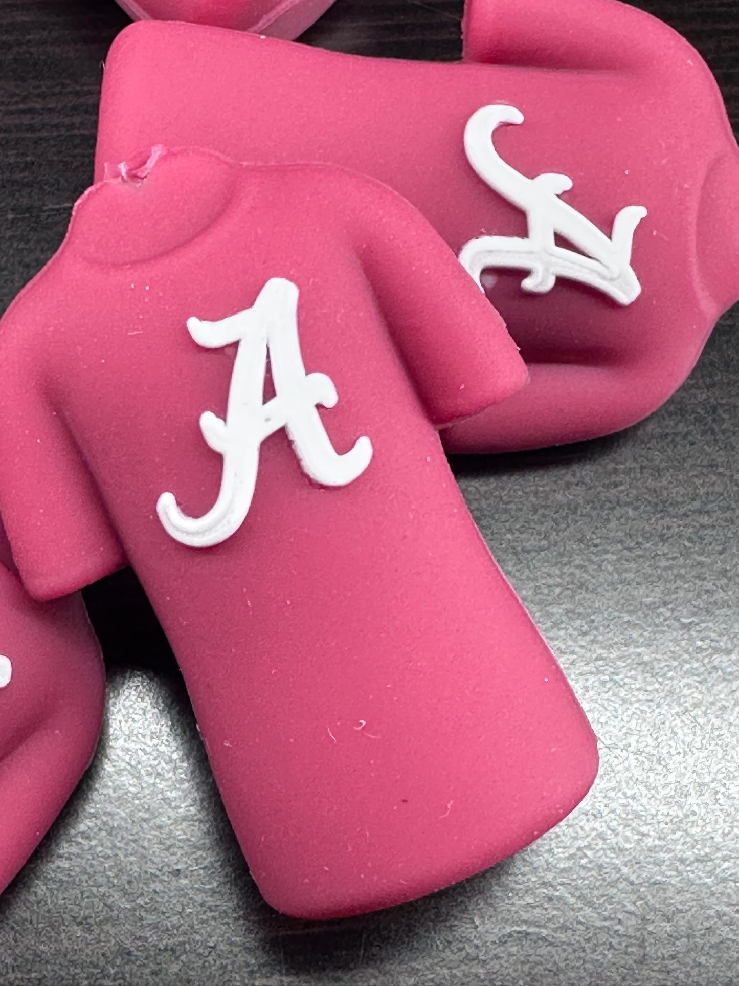 3D Atlanta Braves focal bead - silicone baseball jersey shaped bead