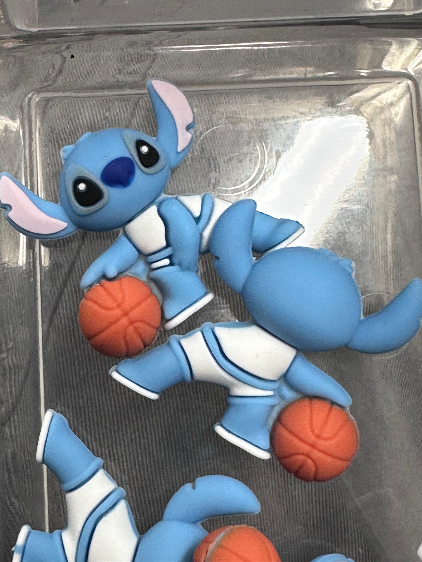 3D Blue guy playing basketball Focal Bead #2
