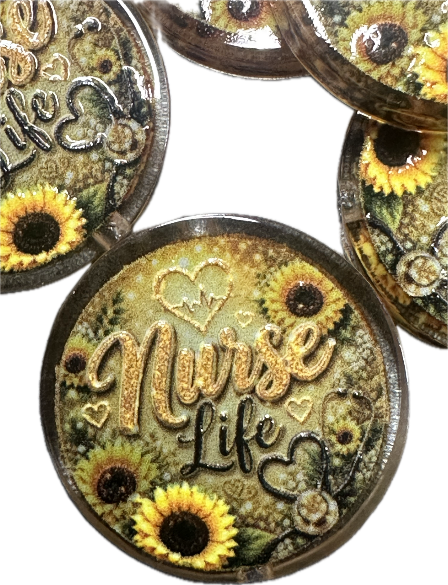 Nurse Life acrylic focal bead- set of 2/ focal bead/ pen beading / keychain bead/