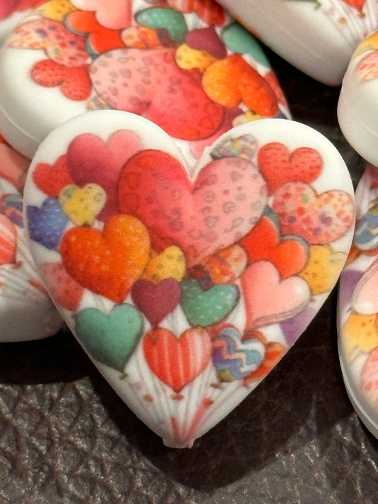 Hearts Focal Bead / Balloons bead/ Abstracts