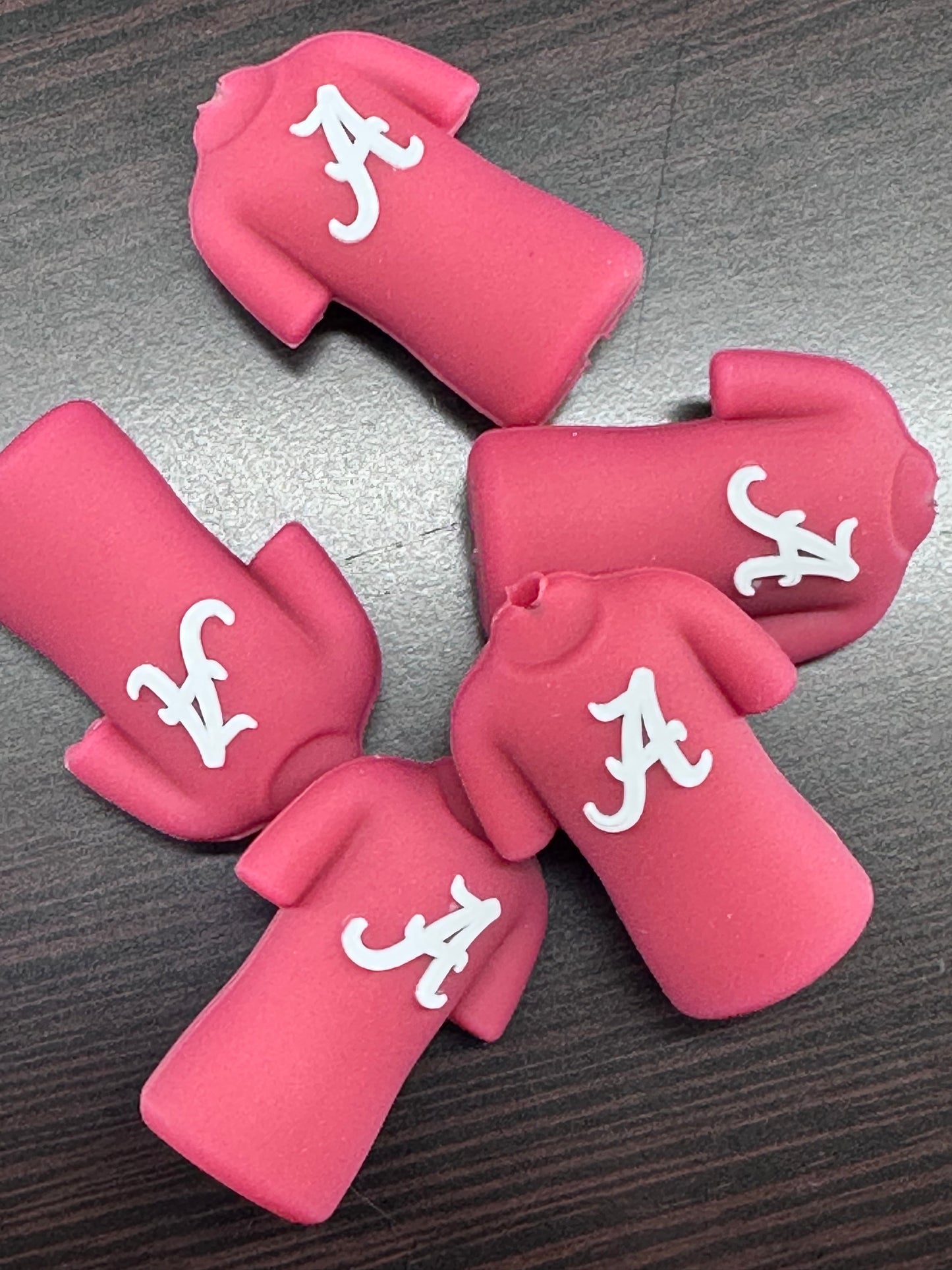 3D Atlanta Braves focal bead - silicone baseball jersey shaped bead