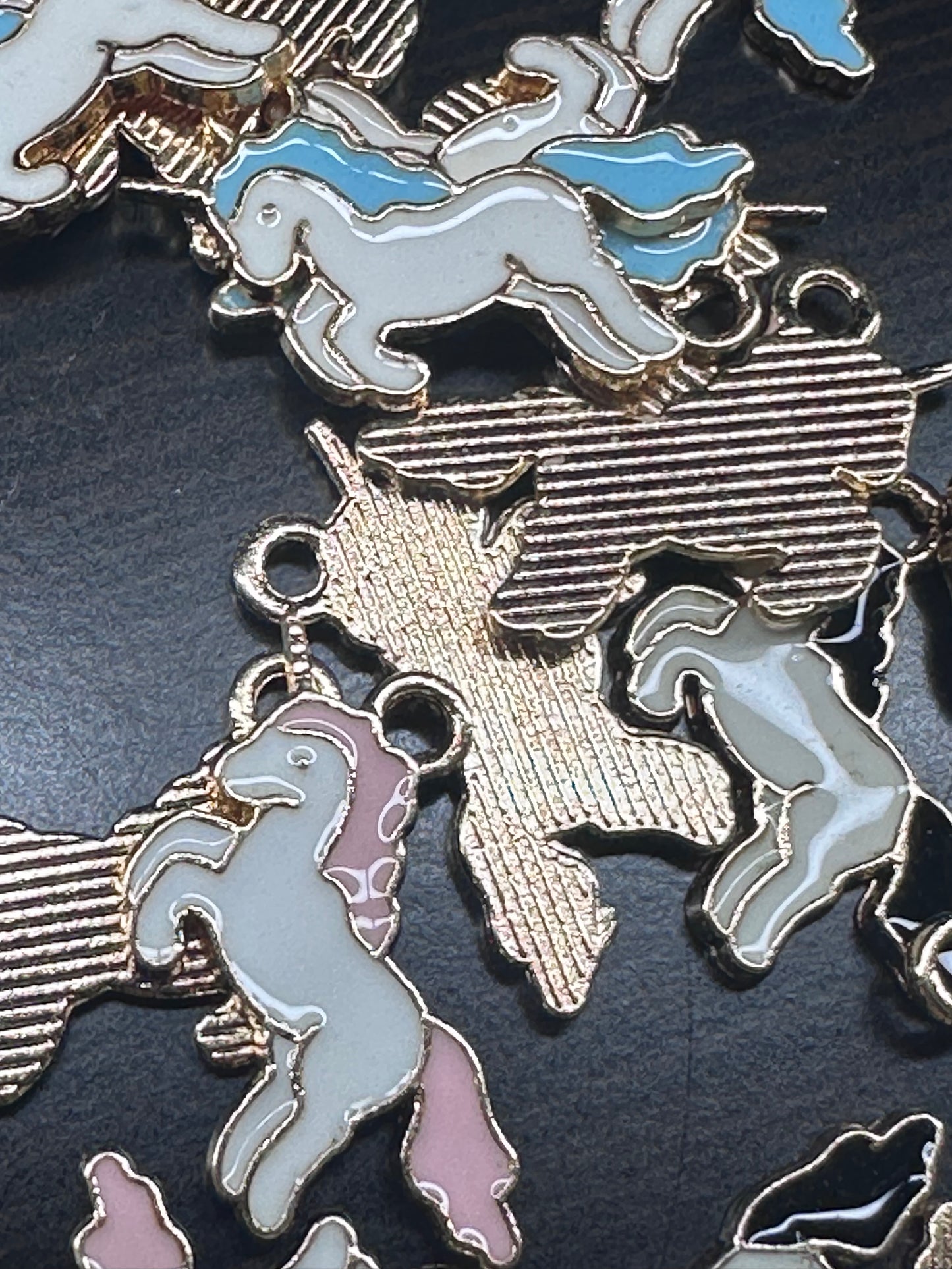 Unicorn enamel metal charms/ DIY charm bracelet/ DIY necklace