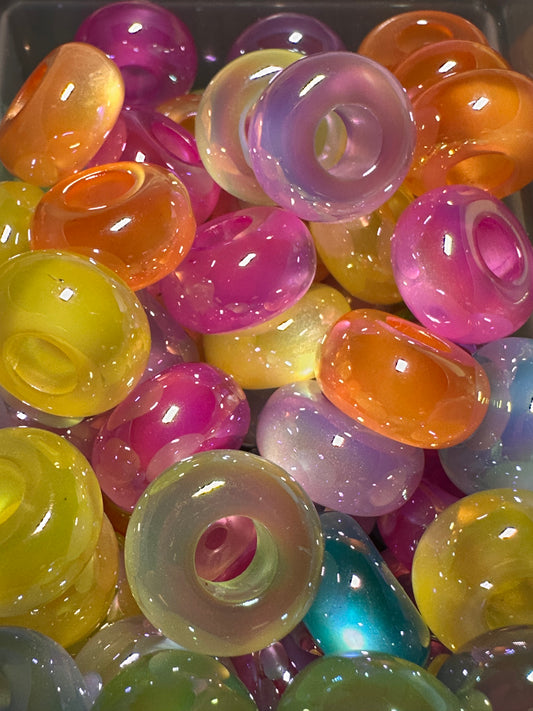 Acrylic spacer beads/ jewelry/ beadable pen beads/ keychain bead/ DIY/ approximately 12mm/ STYLE 2
