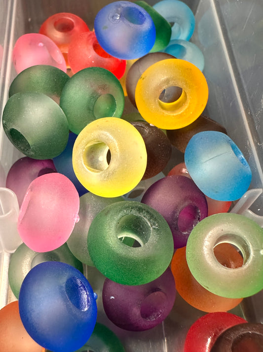 Frosted acrylic spacer beads/ jewelry/ beadable pen beads/ keychain bead/ DIY/ approximately 12mm/STYLE 4