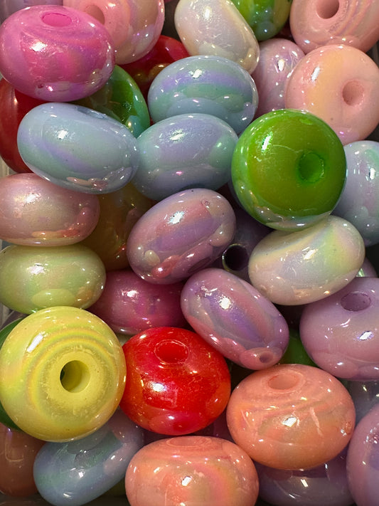 Acrylic spacer beads/ jewelry/ beadable pen beads/ keychain bead/ DIY/ approximately 12mm/ STYLE 3