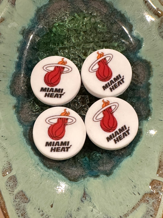 Miami Heat focal bead / basketball