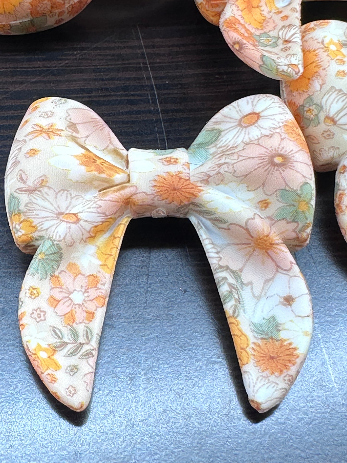 Silicone Sunflower Bow Focal Bead • Floral Bow Charm • DIY Beaded Pen Supply