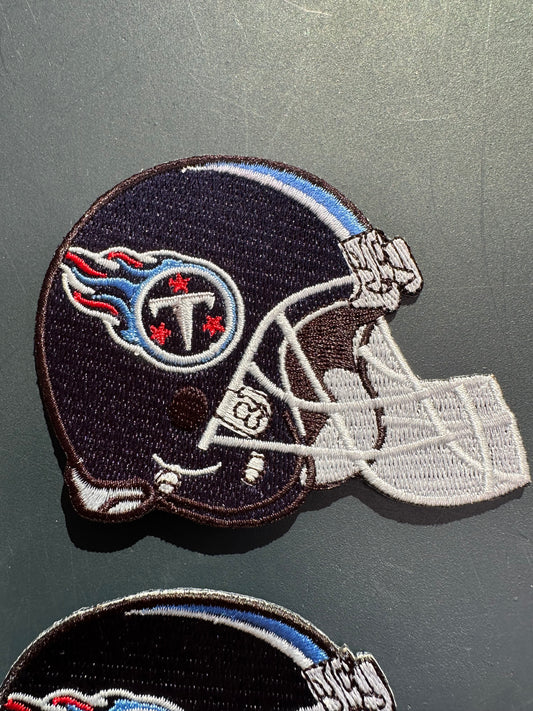 TENNESSEE TITANS HELMET EMBROIDERED IRON ON PATCH/ SIZE APPROX 2.5" x 2"/ QUALITY MATERIAL/FABRIC PATCHES/FOOTBALL TEAM