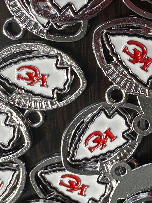 Enameled metal charms/ sports team pendant/ DIY charm bracelet/ DIY necklace