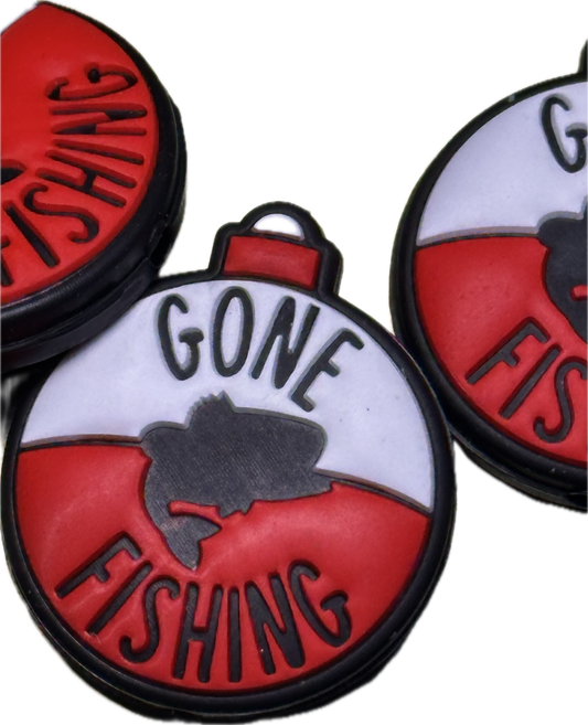 Gone Fishing Focal Bead/ fish/ silicone bead for keychains and pen beading/ bobber