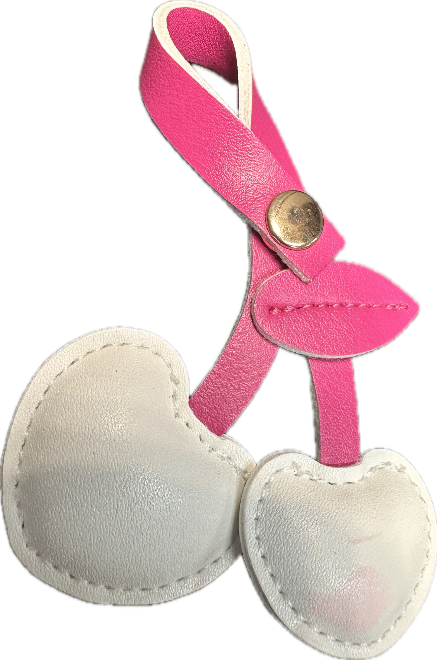 Cherry / Cherries Faux Leather Charms- for bag charms, keyrings, purse charm