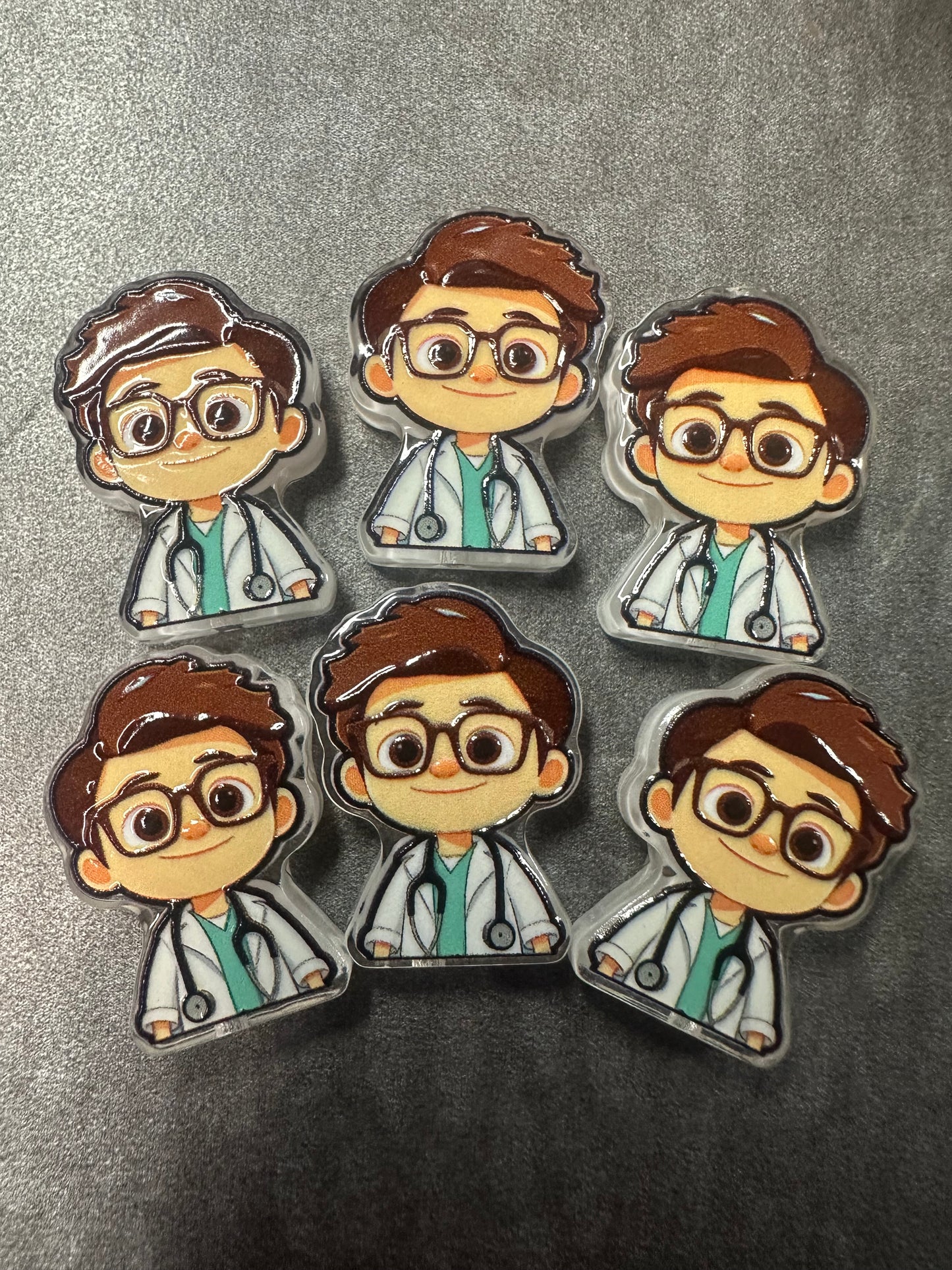 Doctor acrylic focal bead- set of 2/ focal bead/ pen beading / keychain bead/ Nurse