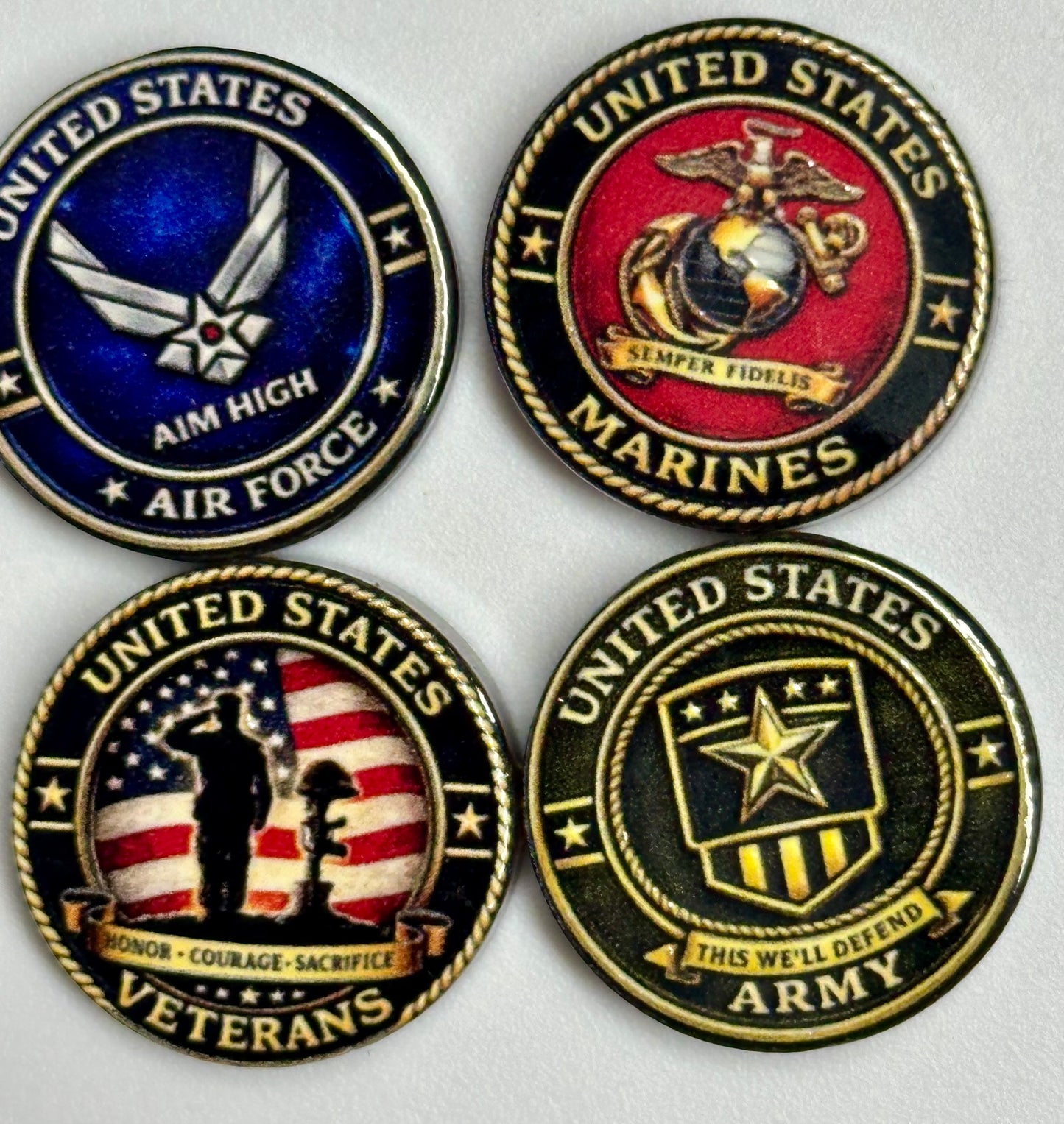 Navy Veteran acrylic focal bead- set of 2/ focal bead/ pen beading / keychain bead/ military/ patriotic / serving your country