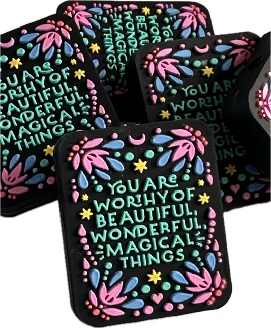 Kind words focal bead / inspiring silicone focal/