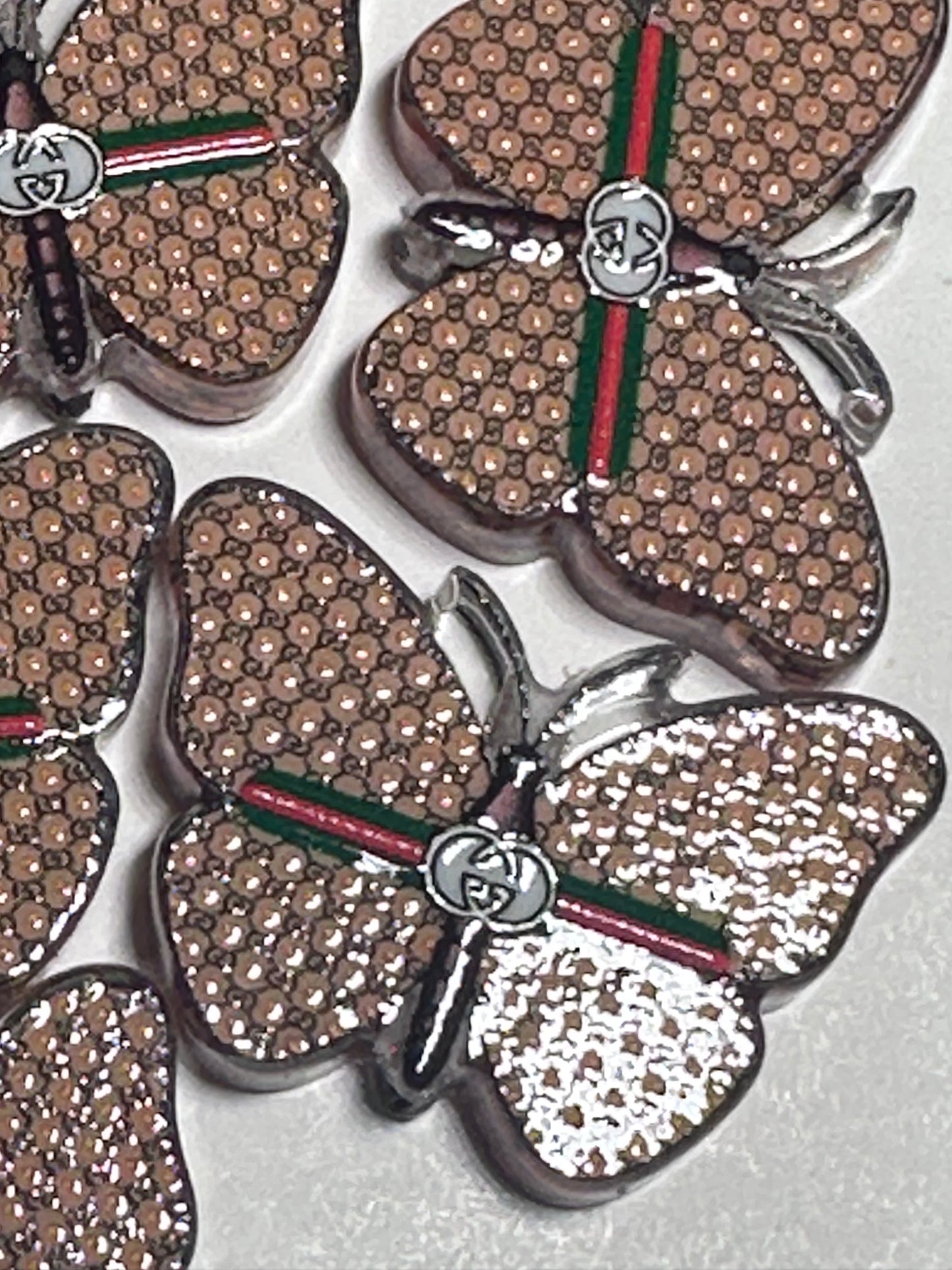 Fancy design butterfly acrylic focal bead- set of 2/ focal bead/ pen beading / keychain bead /