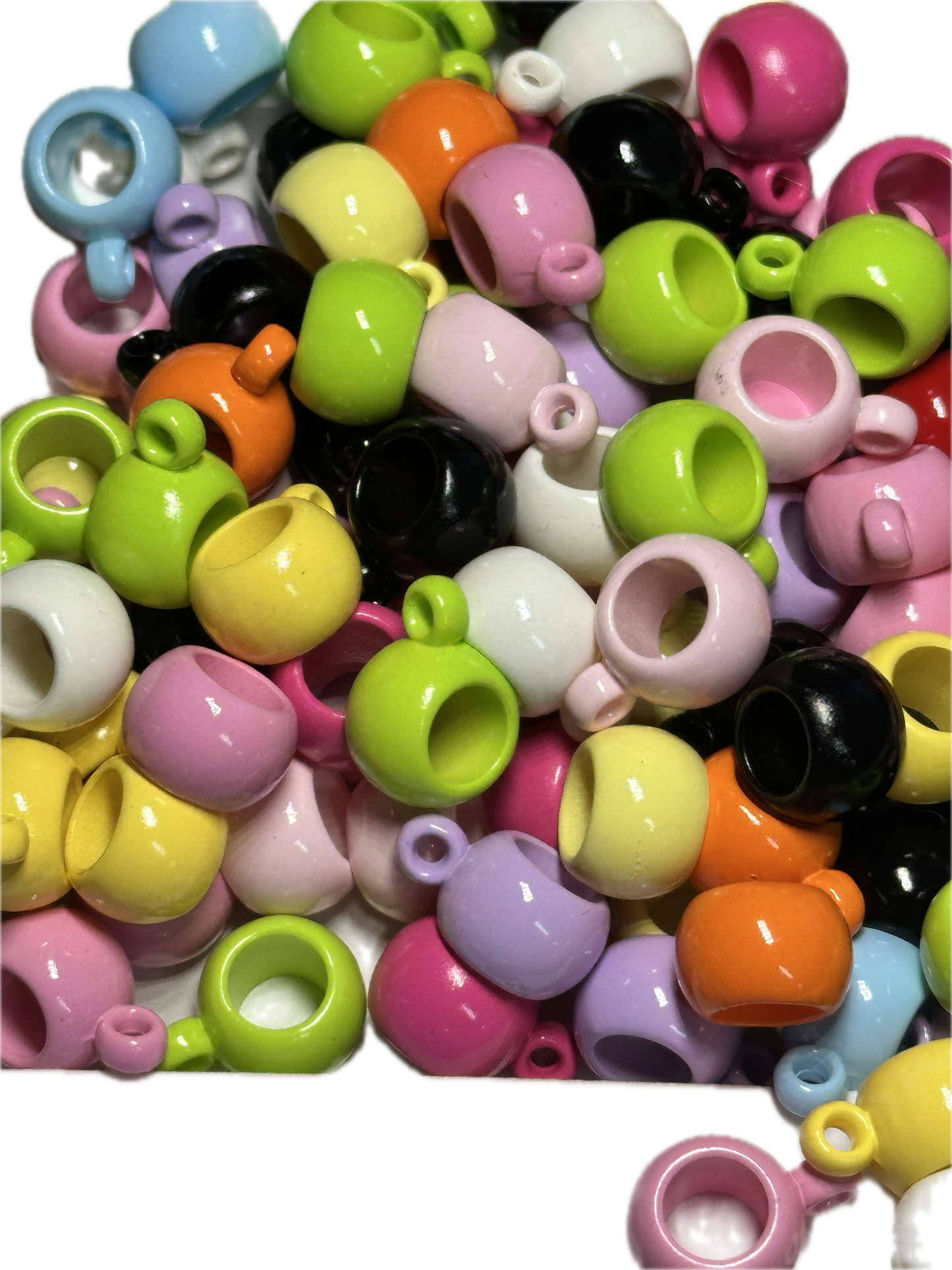 Thick Spacer Bail Beads/ jewelry Bead/ beadable pen beads/ keychain bead/bead/used for dangle charms / Spacer Bead