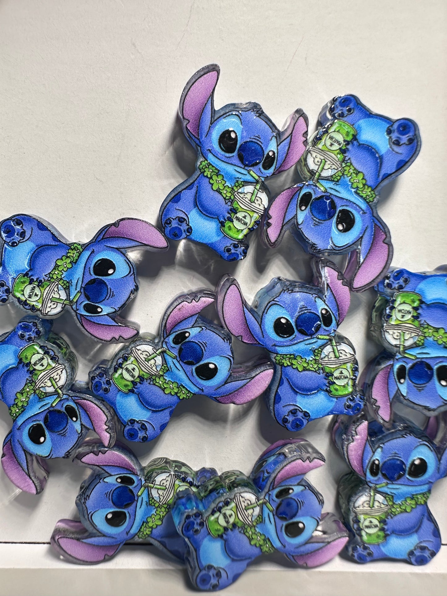 Blue guy acrylic focal bead- set of 2/ focal bead/ pen beading / keychain bead/Aloha