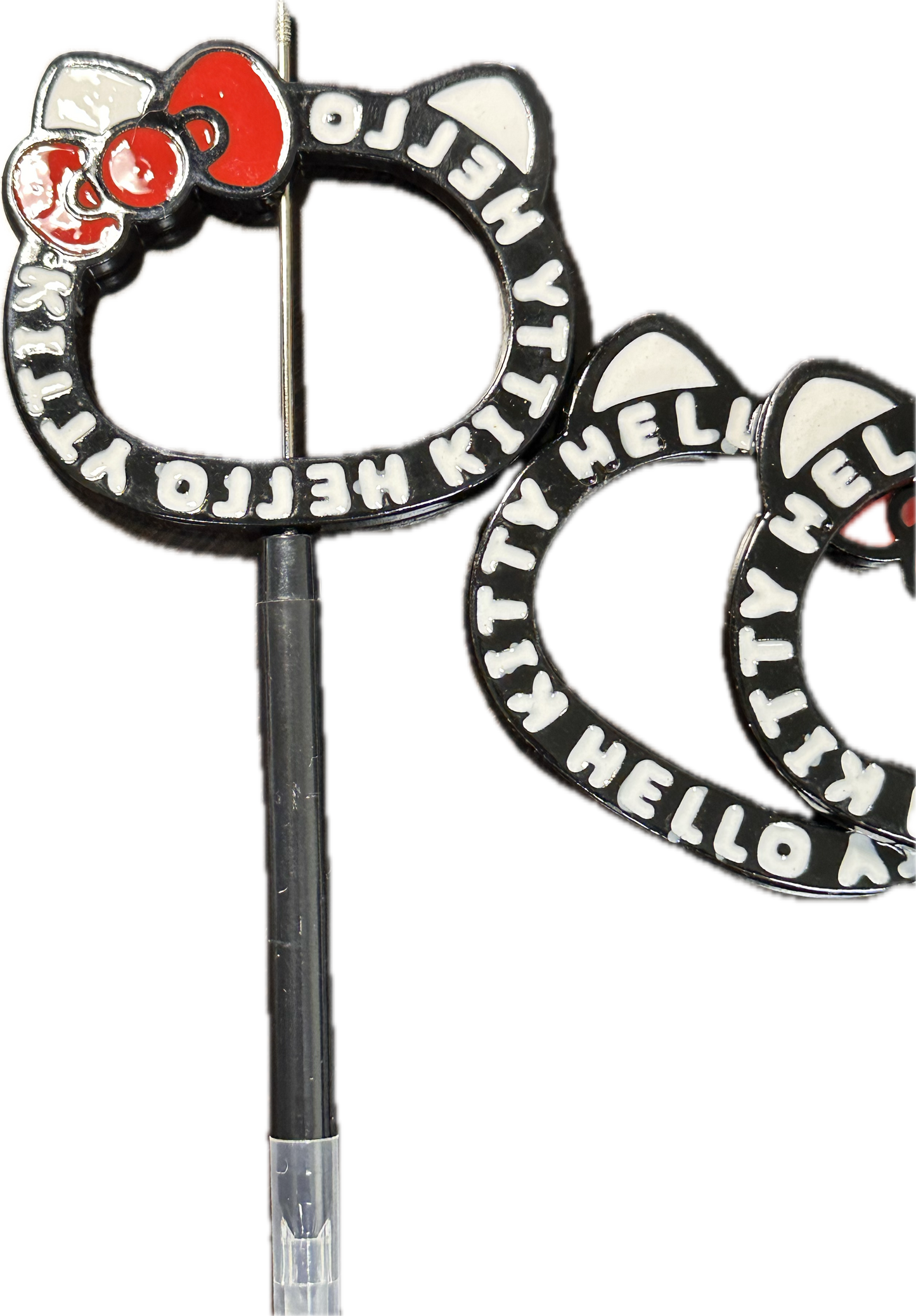 Cat lover focal frame beads/cat mom/ love/ cat dad/ pet/ hi cat/ perfect for car mirror charms/2 frames included/3color options