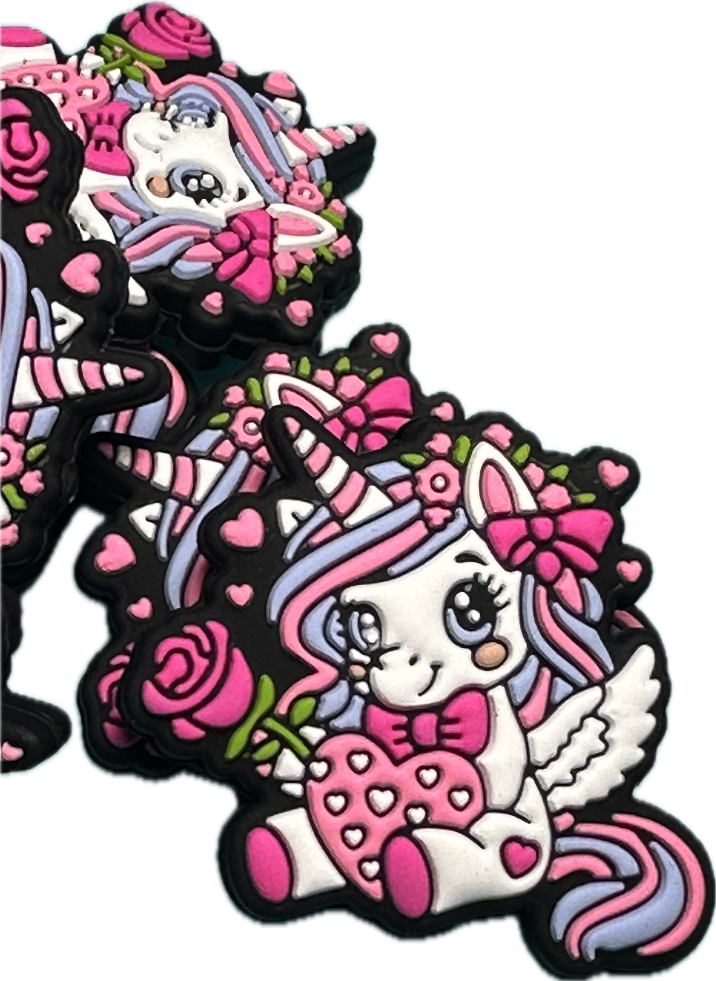 Pink Unicorn Focal Bead/ beadable pen/ Silicone bead/ keychain bead/DIY/unicorn/rainbow