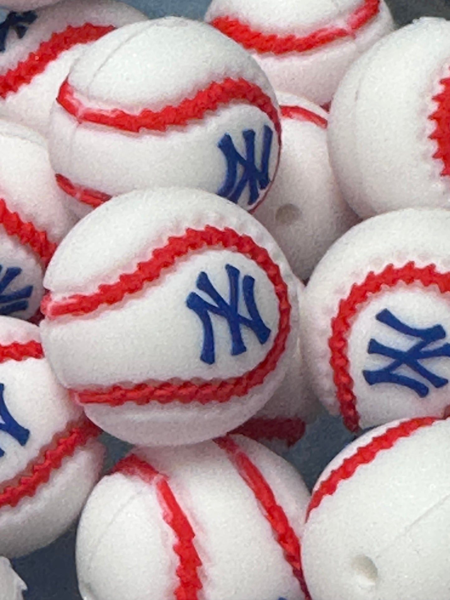 3D baseball New York Yankees focal bead/ baseball/NY