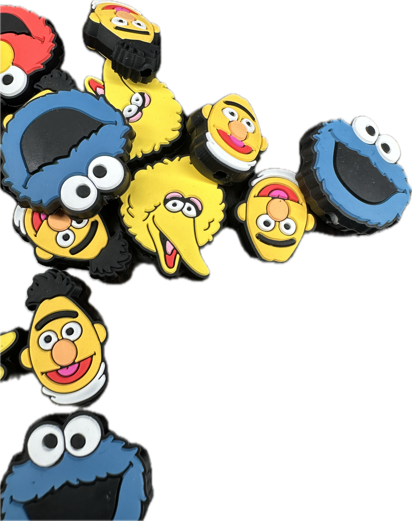 Puppet Characters/ Focal Bead/ beadable pen/ Silicone  bead/ keychain bead/ set of 5