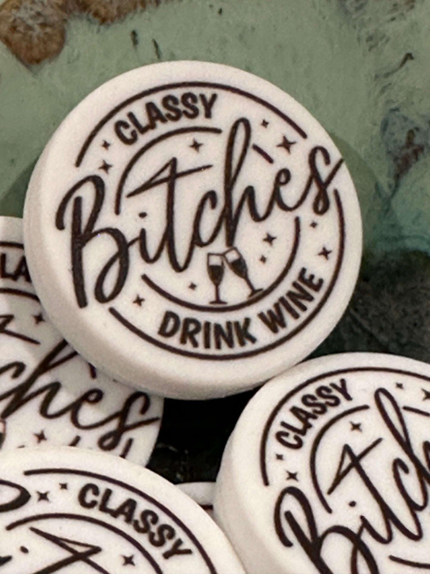 Classy Bitches drink wine focal bead