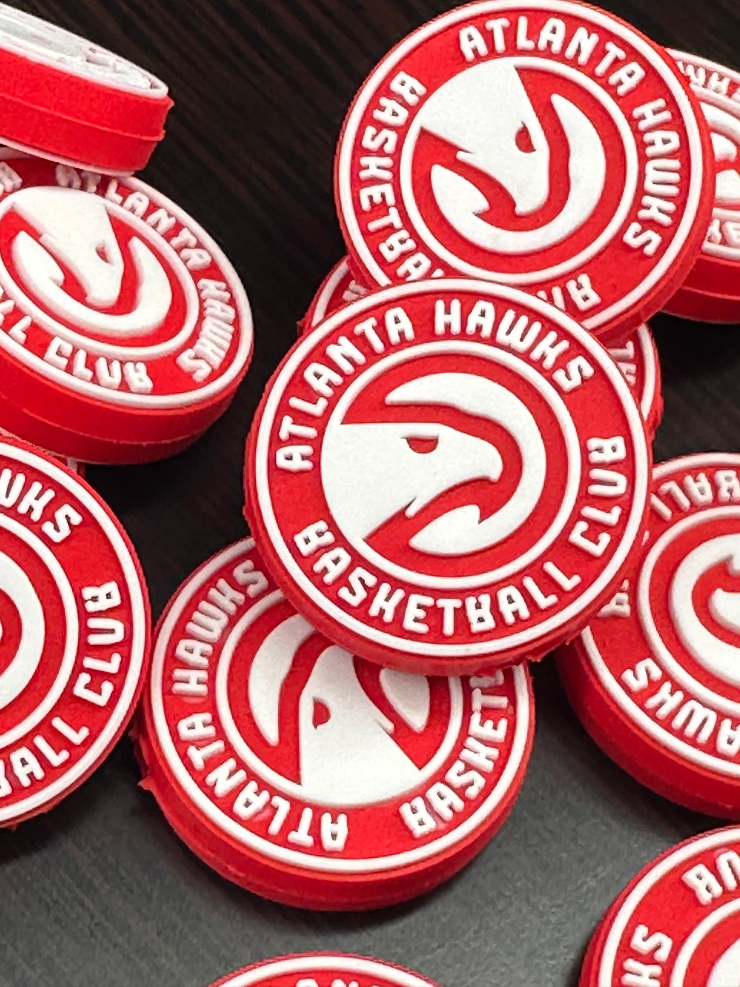 Atlanta Hawks focal bead / sports silicone bead / Hawks basketball Club