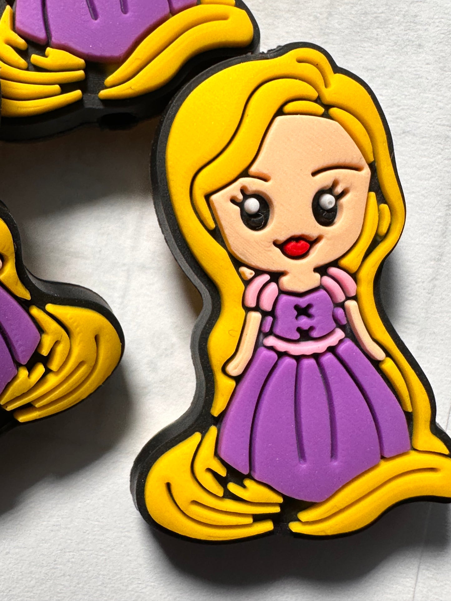 Princess focal bead/ long blonde hair