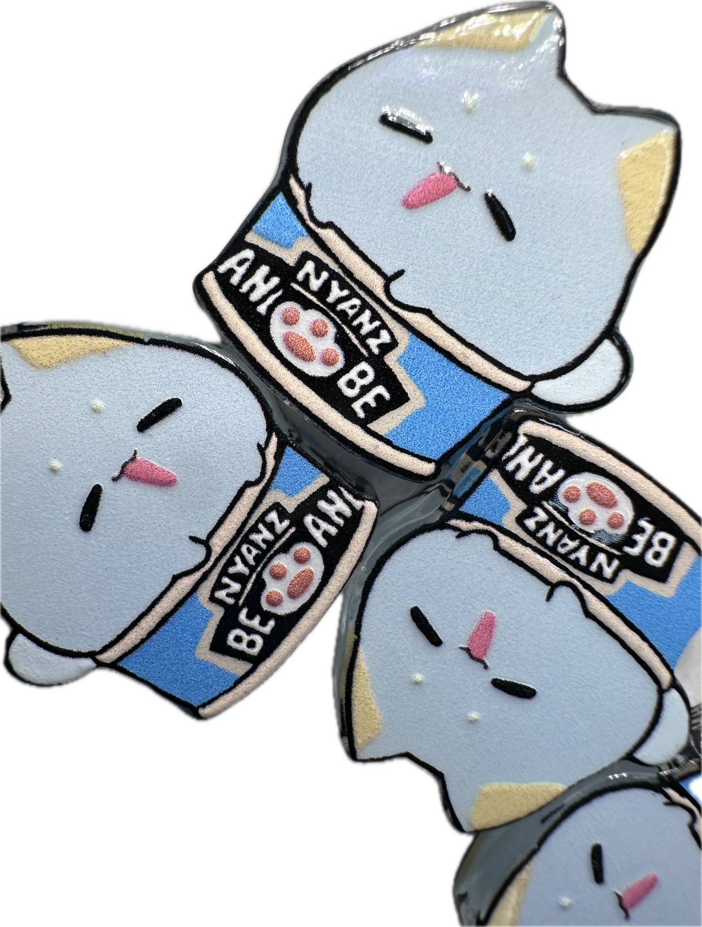 Cat in can acrylic focal bead- set of 2/ focal bead/ pen beading / keychain bead