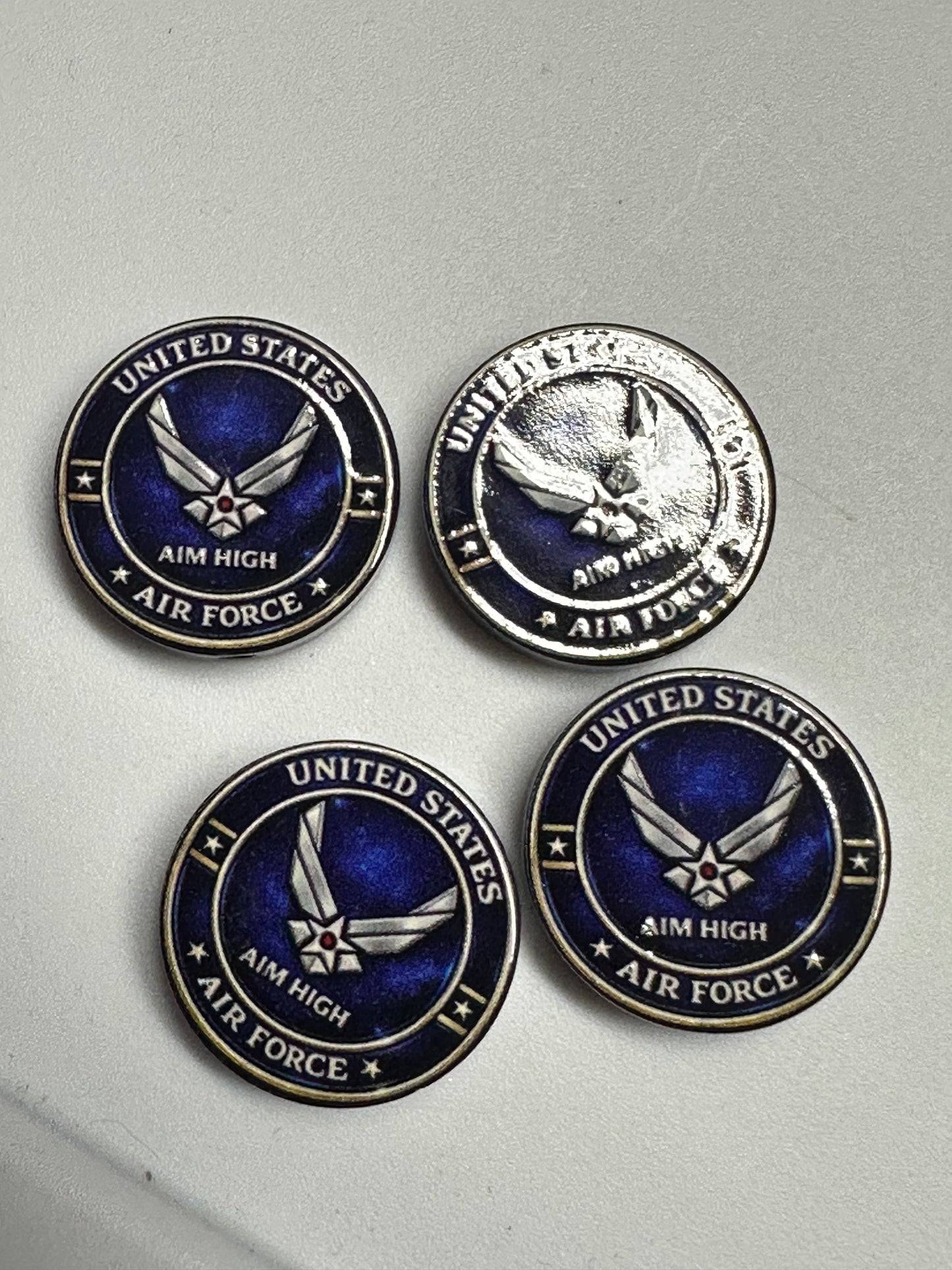 Air Force Veteran acrylic focal bead- set of 2/ focal bead/ pen beading / keychain bead/ military/ patriotic