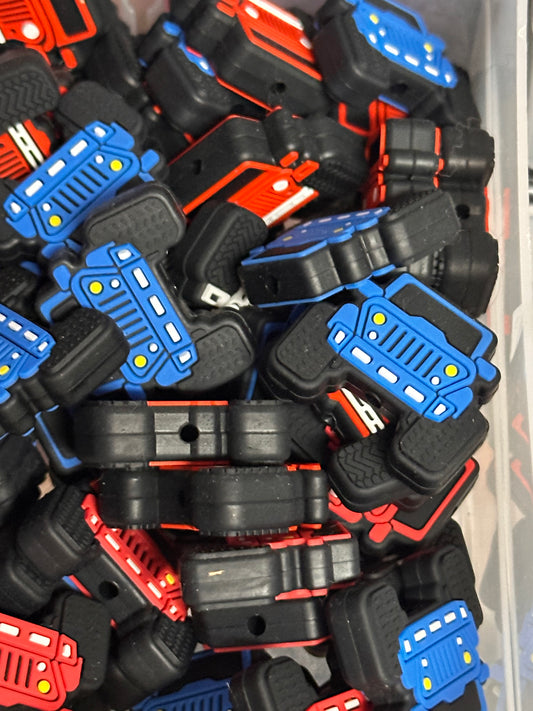 Blue or Red Off road truck  Focal Bead/ convertible truck / fun buggy