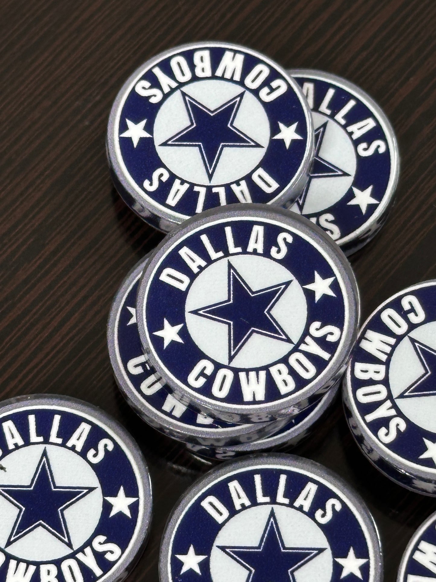 Star Cowboy acrylic focal bead- set of 2/ focal bead/ pen beading / keychain bead/ football
