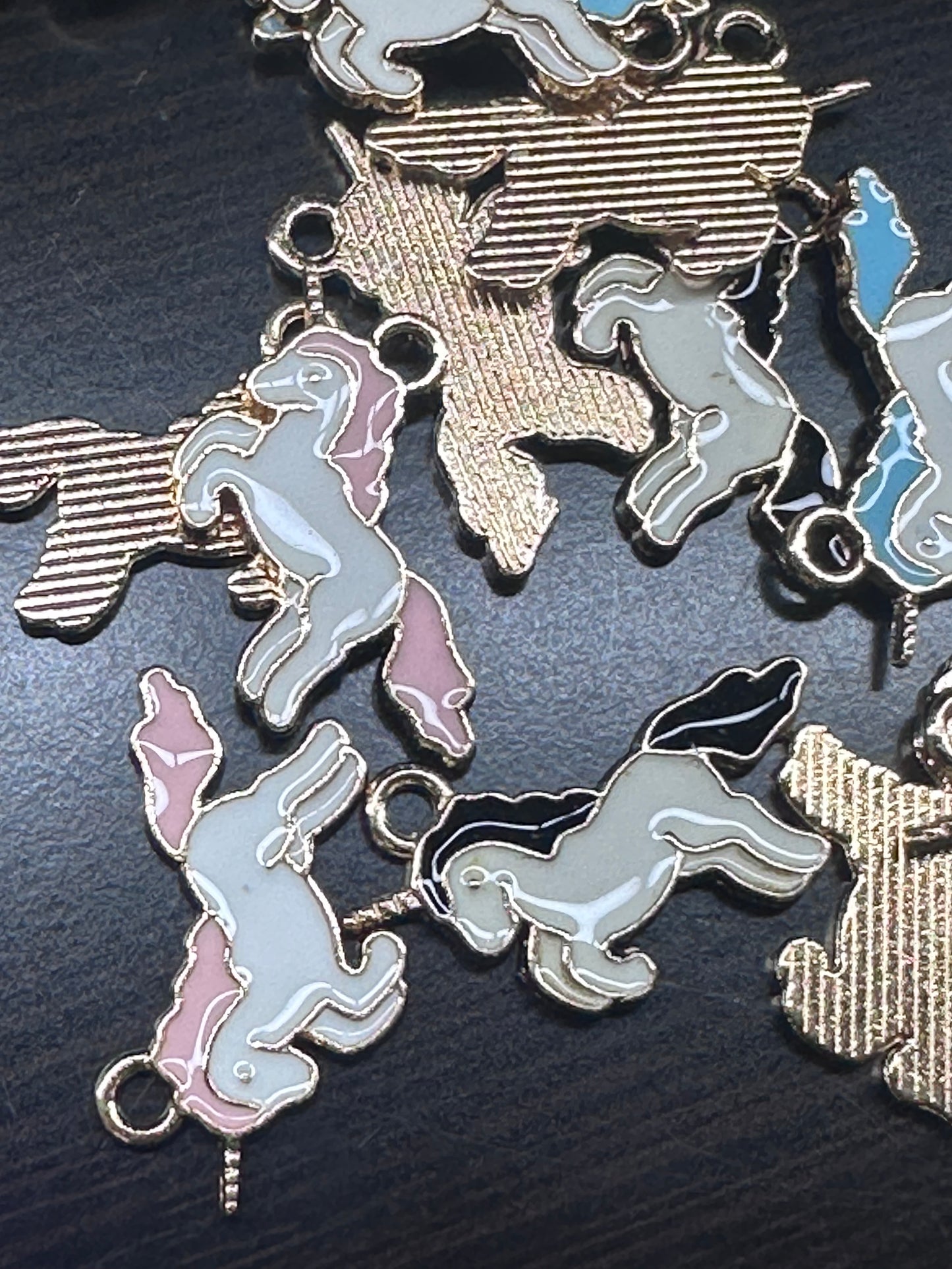 Unicorn enamel metal charms/ DIY charm bracelet/ DIY necklace