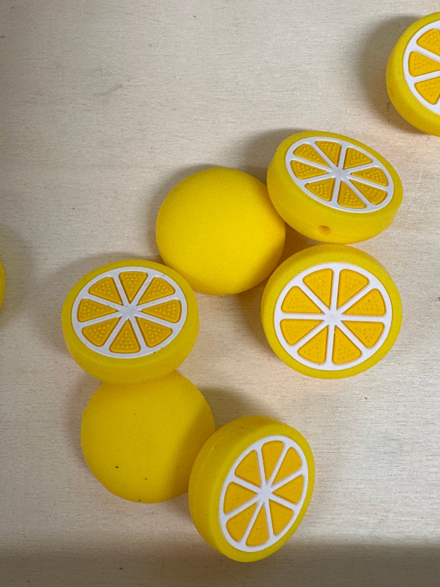 3D lemon silicone focal bead/ fruit focal/ yellow/ lemonade