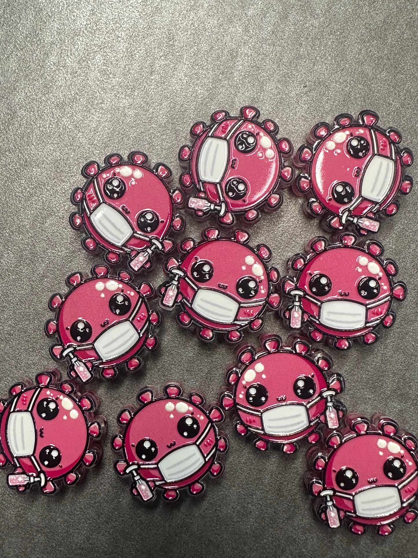 Nurse acrylic focal bead- set of 2/ focal bead/ pen beading / keychain bead/