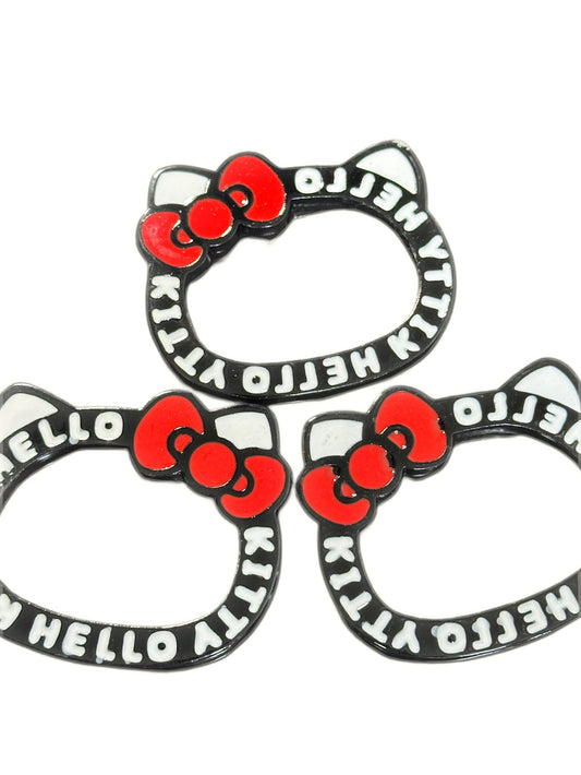 Cat lover focal frame beads/cat mom/ love/ cat dad/ pet/ hi cat/ perfect for car mirror charms/2 frames included/3color options