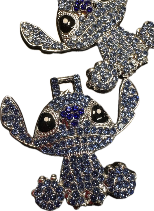 Large Blue guy Stit Enamel rhinestone metal charms/ DIY charm bracelet/ DIY necklace/ stit1/ earrings