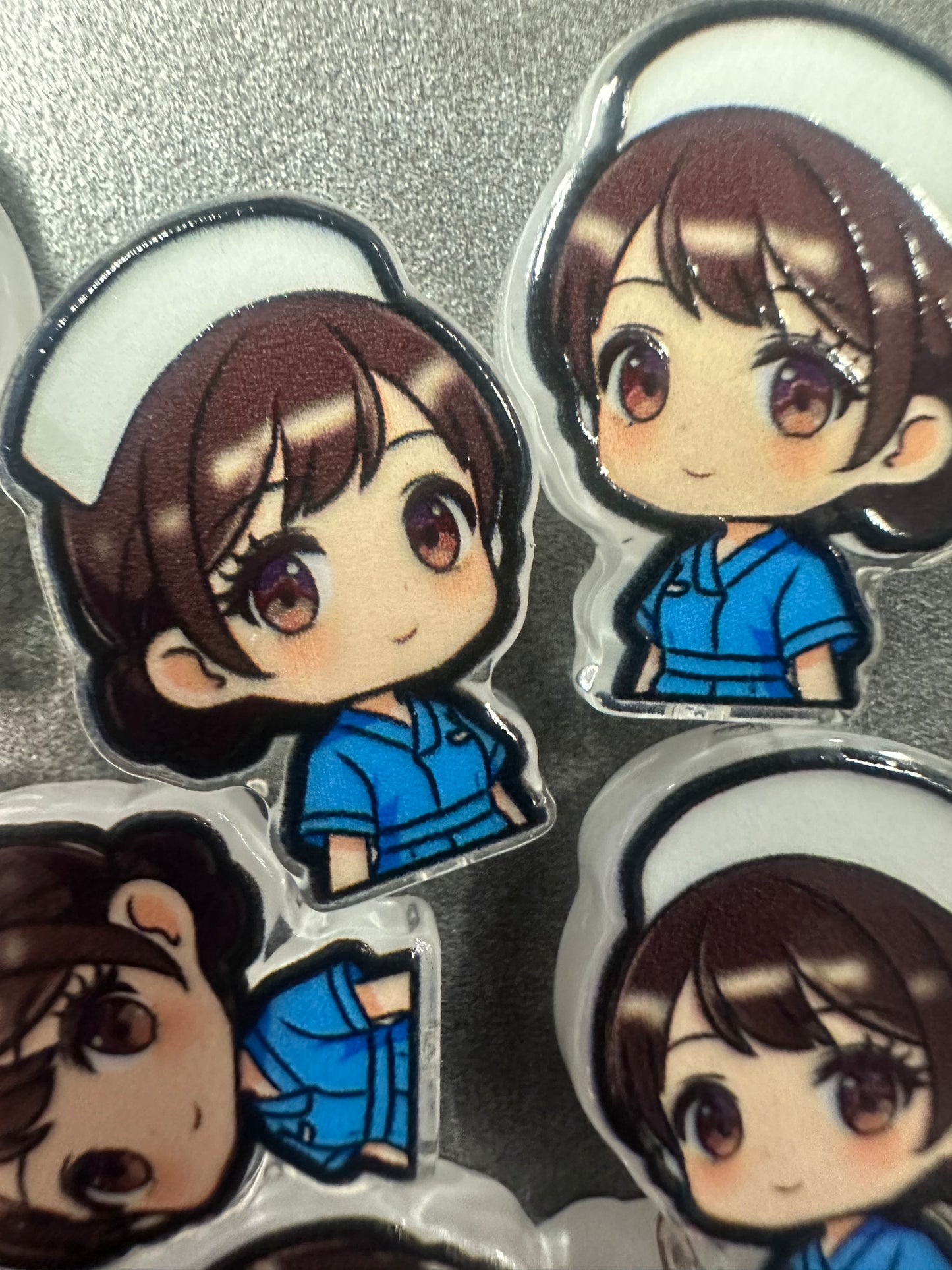 Nurse acrylic focal bead- set of 2/ focal bead/ pen beading / keychain bead/
