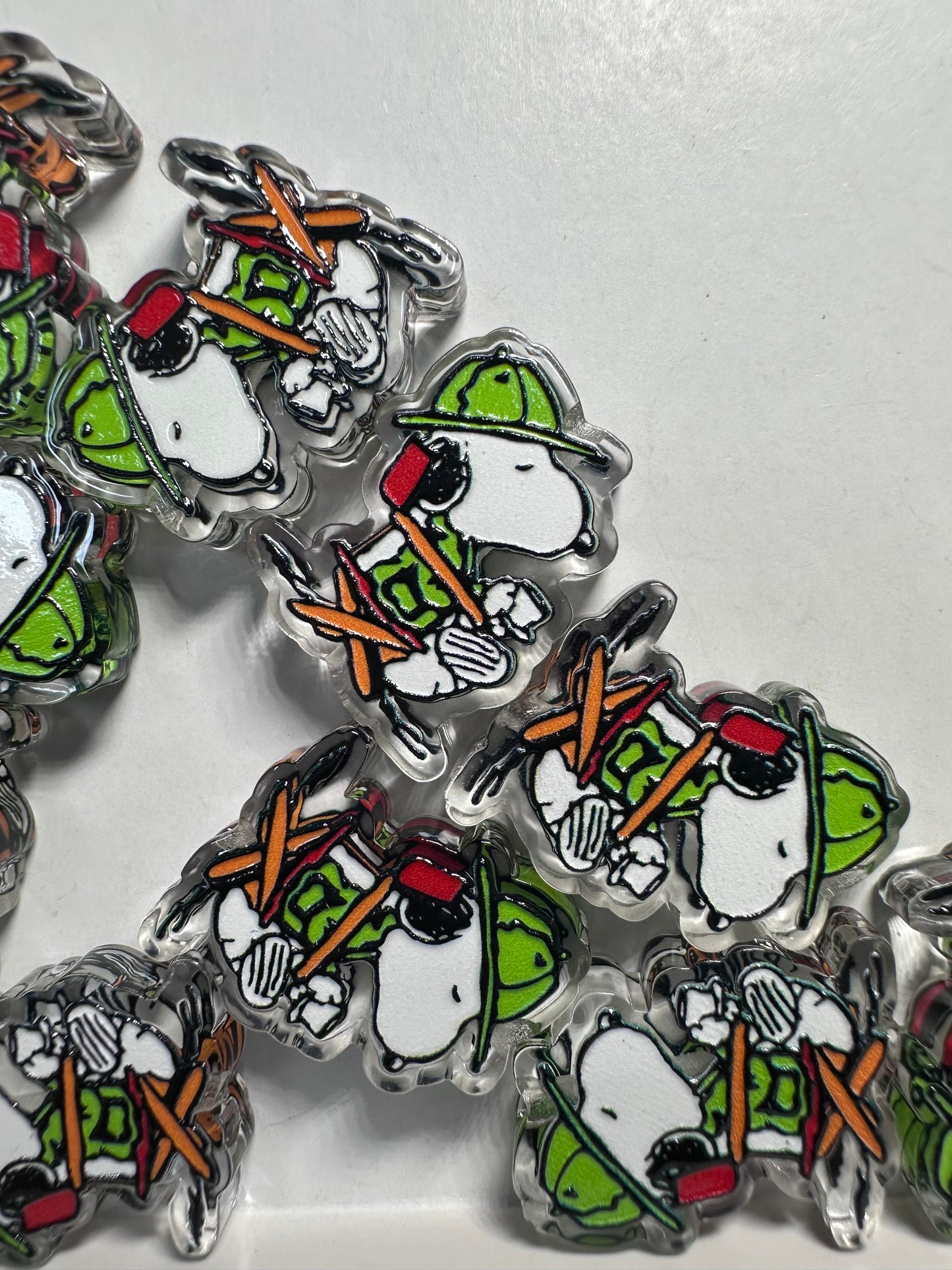 Beagle dog acrylic focal bead- set of 2/ focal bead/ pen beading / keychain bead