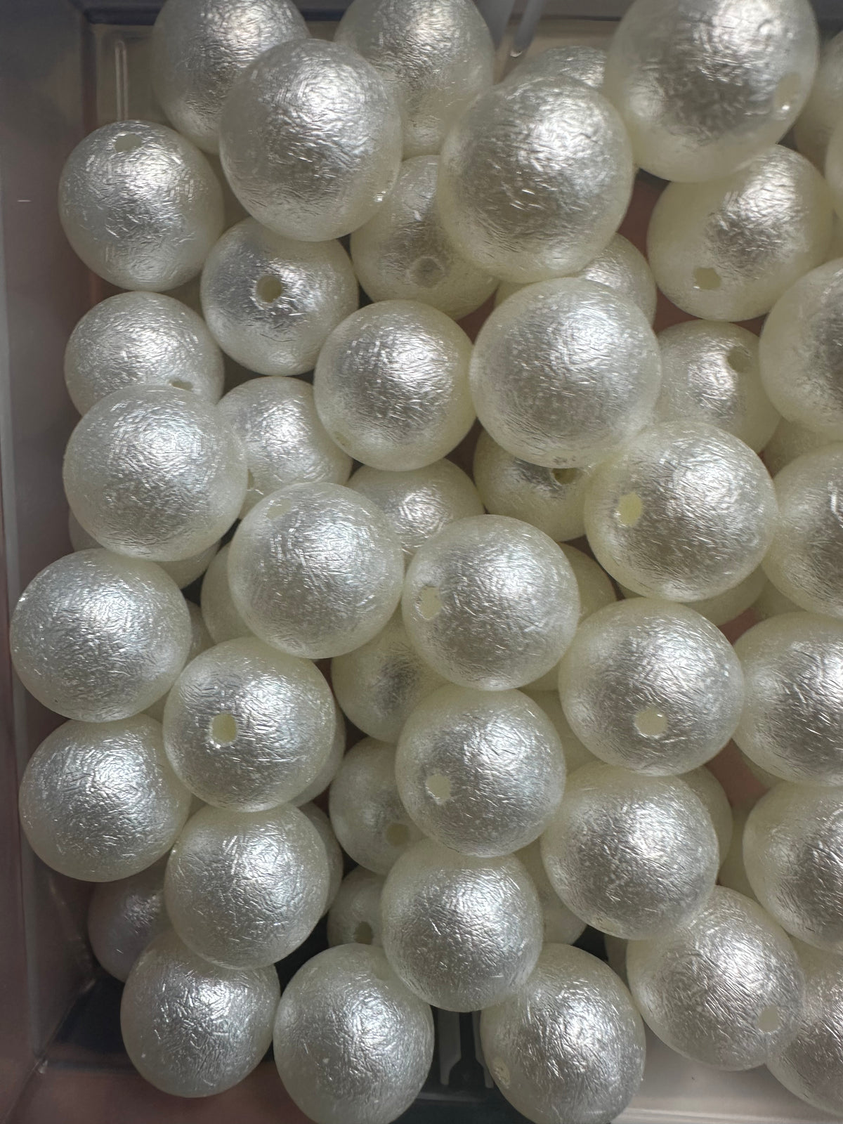 Wrinkle Pearl Beads – 20mm (Set of 5)- perfect for pen beading and jewelry / fancy beads