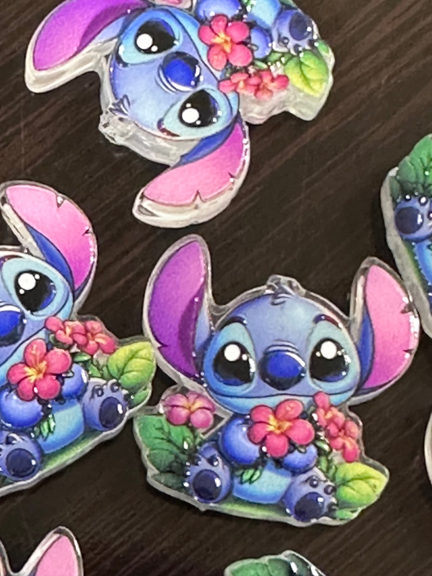 Blue guy alien acrylic focal bead- set of 2/ focal bead/ pen beading / keychain bead/