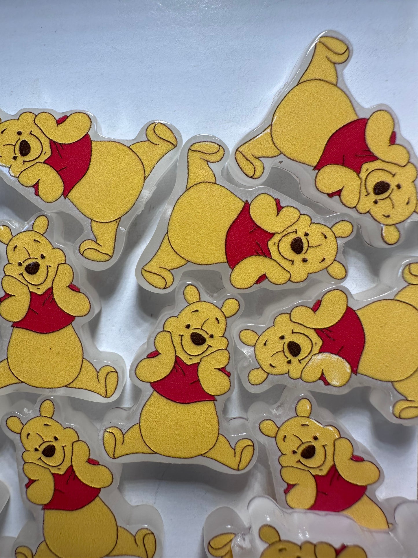 Yellow bear acrylic focal bead- set of 2/ focal bead/ pen beading / keychain bead