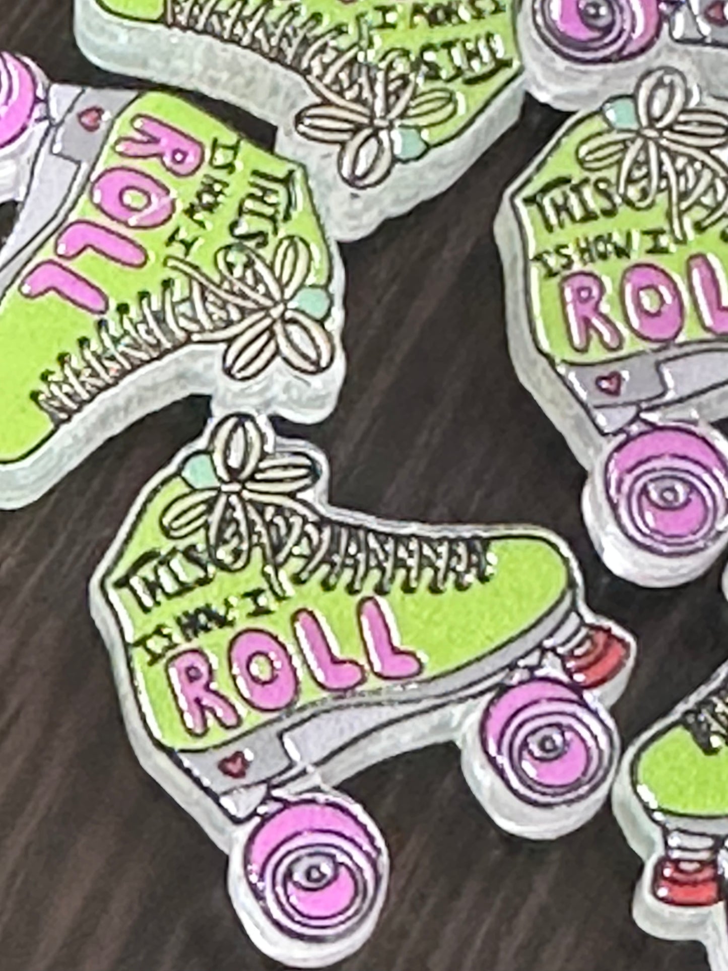 Roller skate acrylic focal bead- set of 2/ focal bead/ pen beading / keychain bead/how I roll