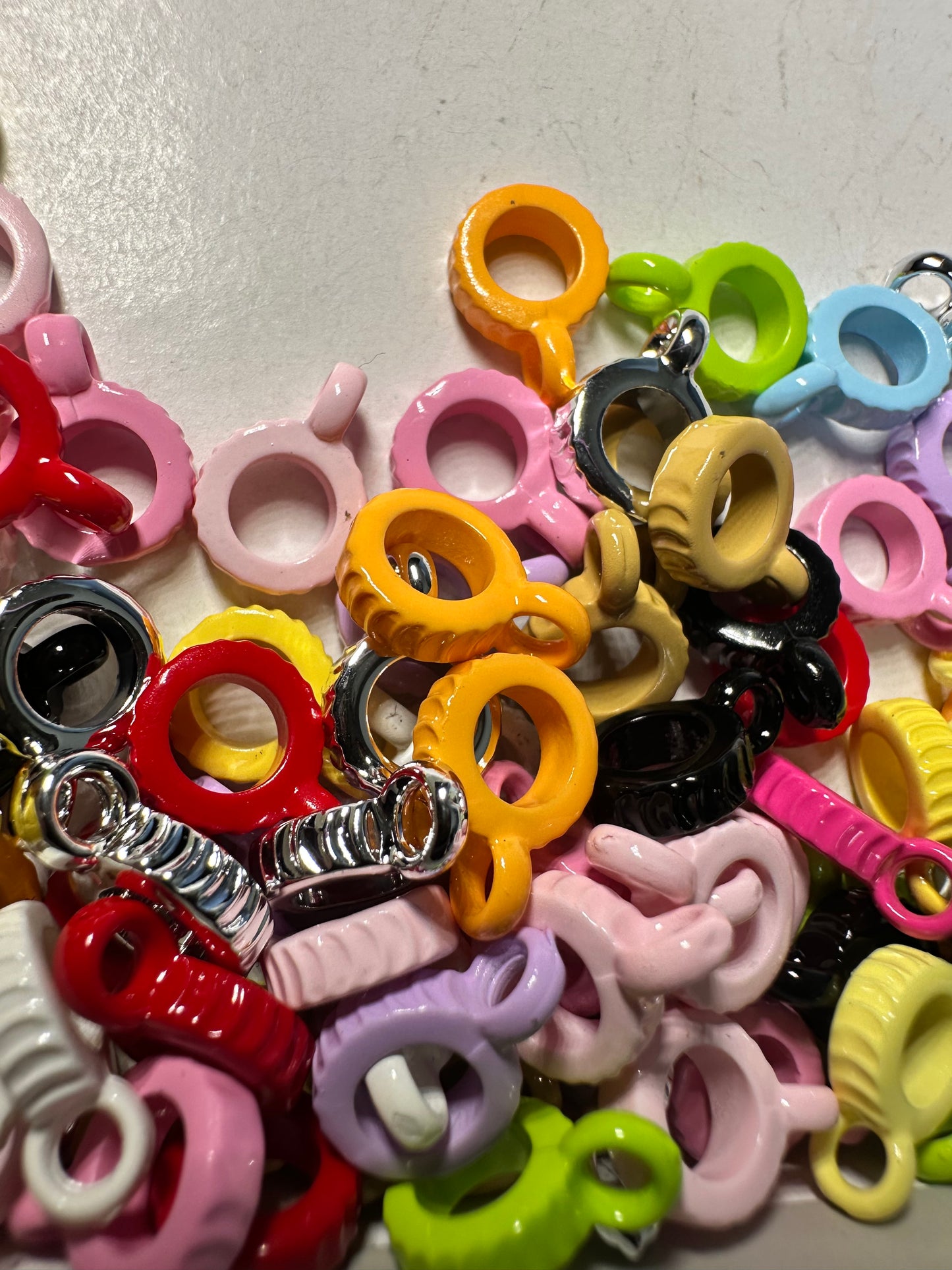 Thin Spacer Bail Beads/ jewelry Bead/ beadable pen beads/ keychain bead/bead/used for dangle charms