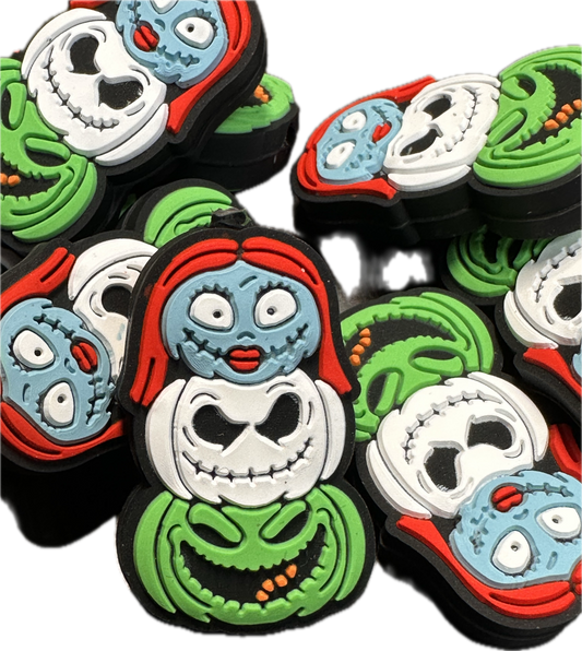 Scary girl/ Focal Bead/ beadable pen/ Silicone  bead/ keychain bead/horror/halloween